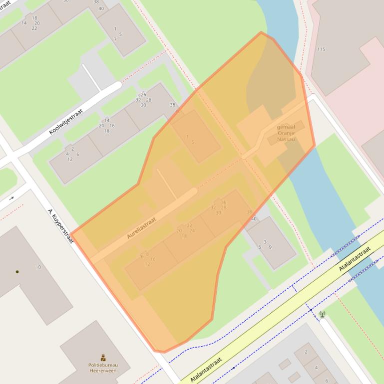 Kaart van postcodegebied 8442DG.