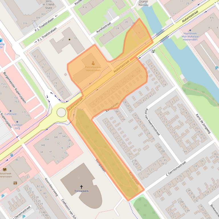 Kaart van postcodegebied 8442DH.