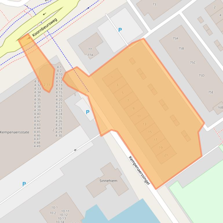 Kaart van postcodegebied 8442DK.