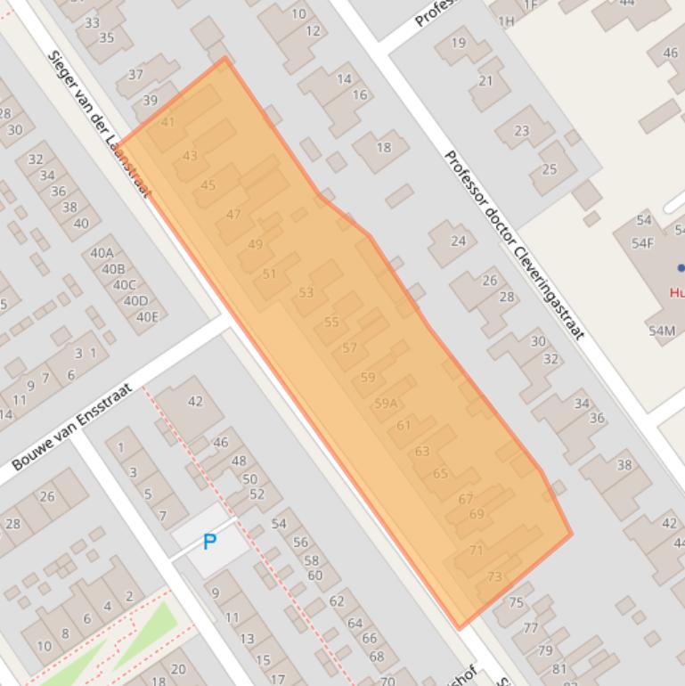 Kaart van postcodegebied 8442DX.