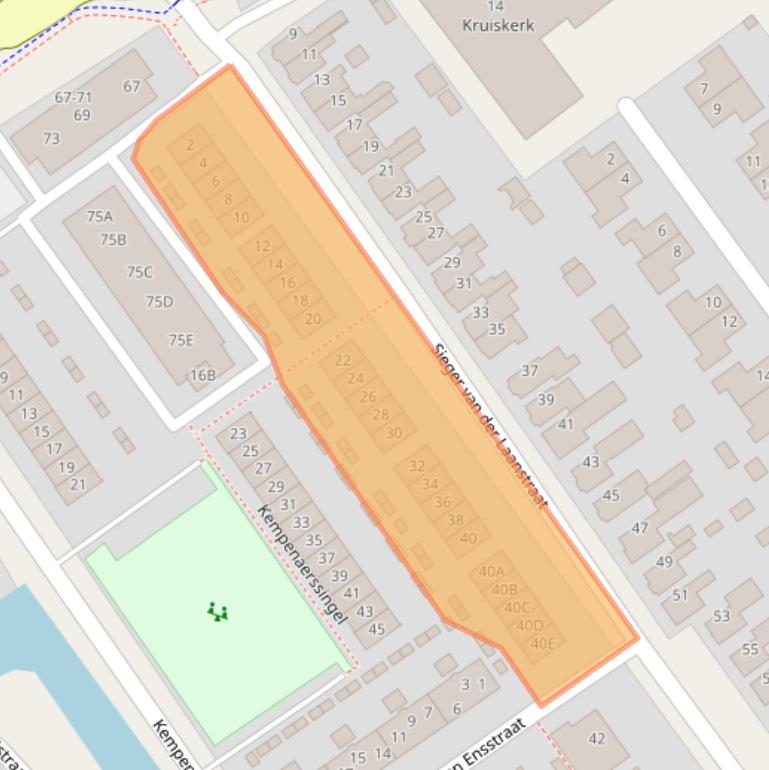 Kaart van postcodegebied 8442EA.