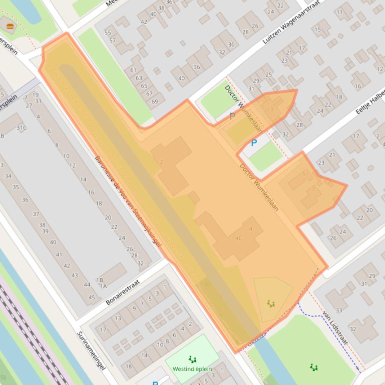 Kaart van postcodegebied 8442EM.