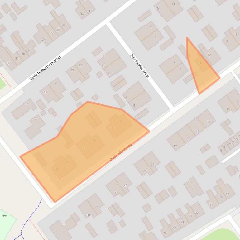 Kaart van postcodegebied 8442EW.