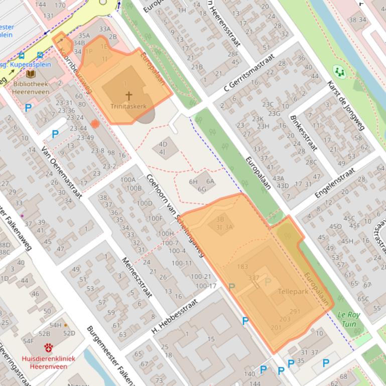 Kaart van postcodegebied 8442EZ.