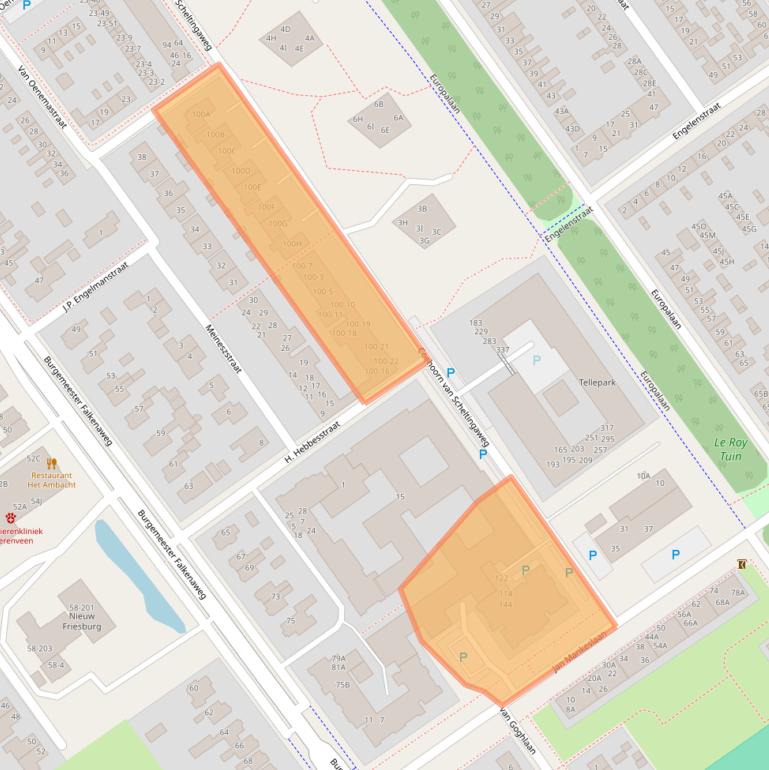 Kaart van postcodegebied 8442GB.