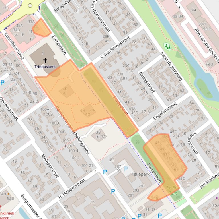 Kaart van postcodegebied 8442GL.