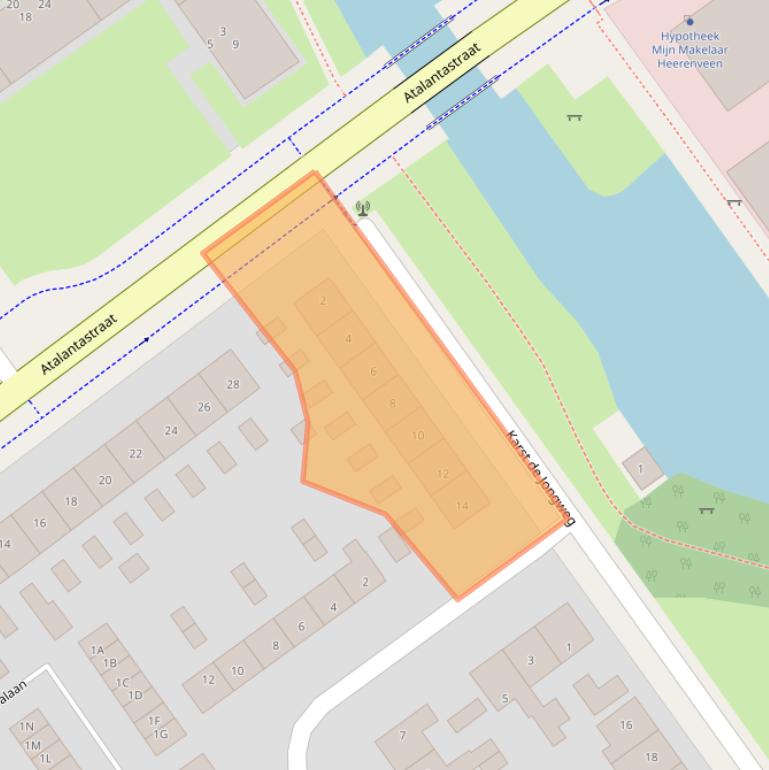 Kaart van postcodegebied 8442GM.