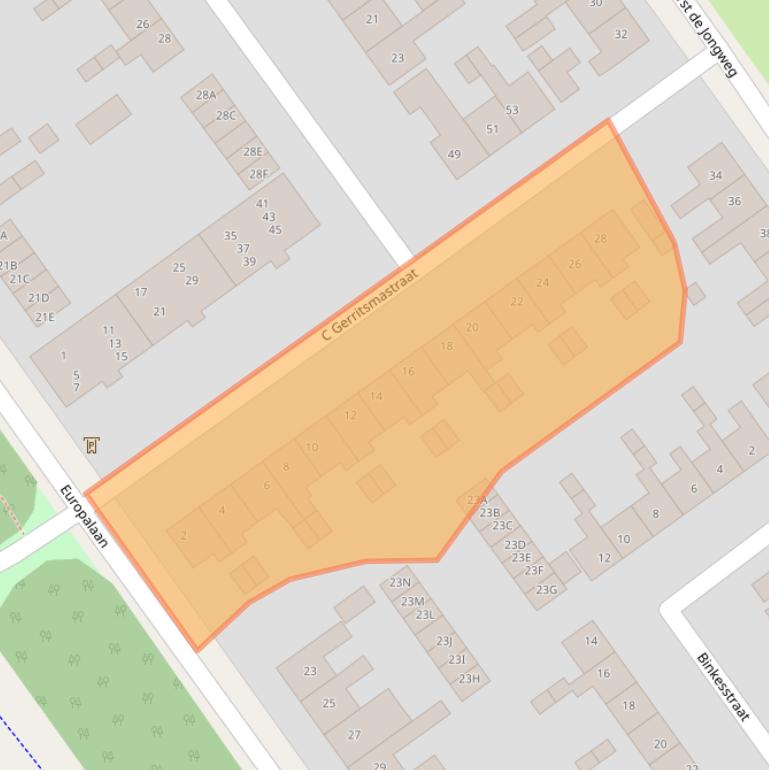 Kaart van postcodegebied 8442HA.