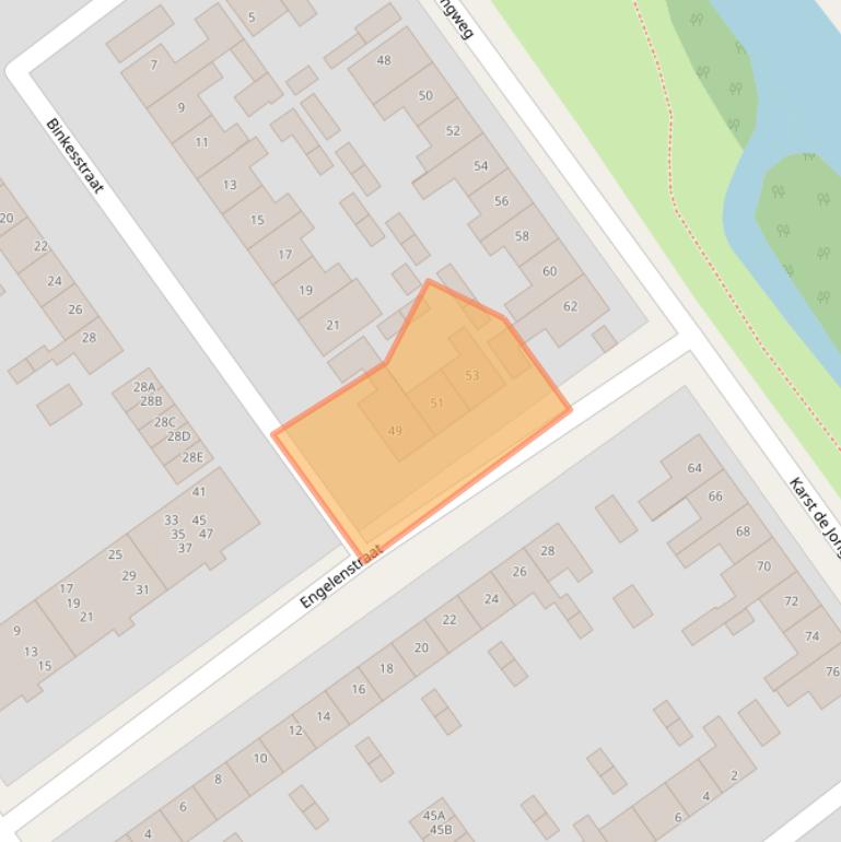 Kaart van postcodegebied 8442HE.