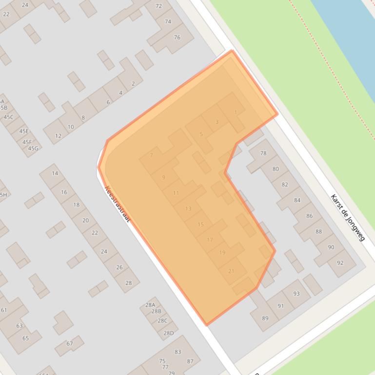 Kaart van postcodegebied 8442HH.