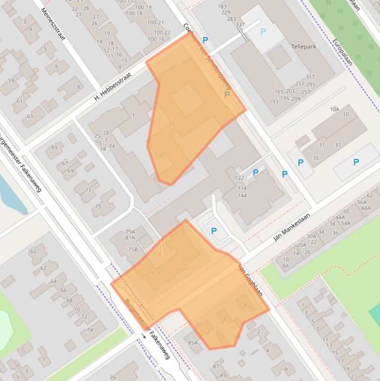 Kaart van postcodegebied 8442HK.