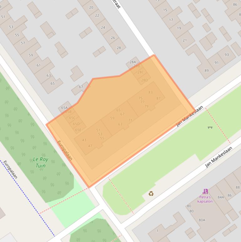 Kaart van postcodegebied 8442HM.