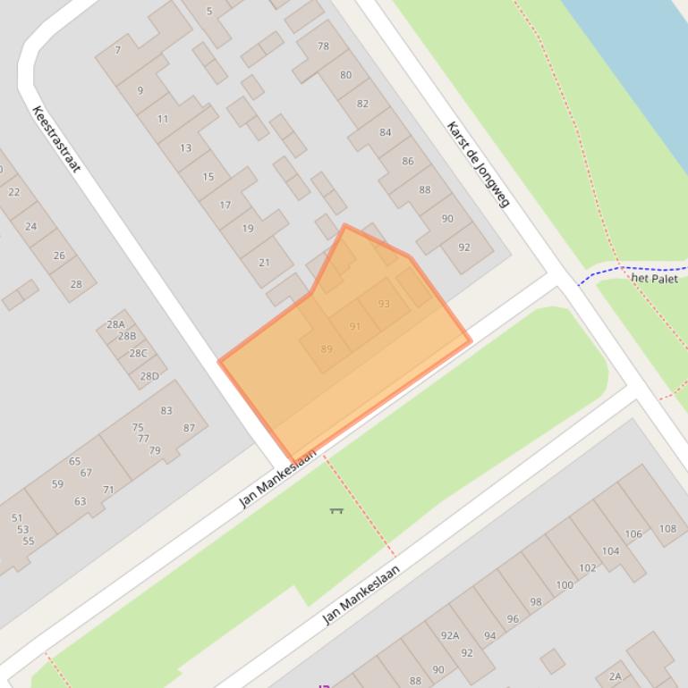 Kaart van postcodegebied 8442HN.