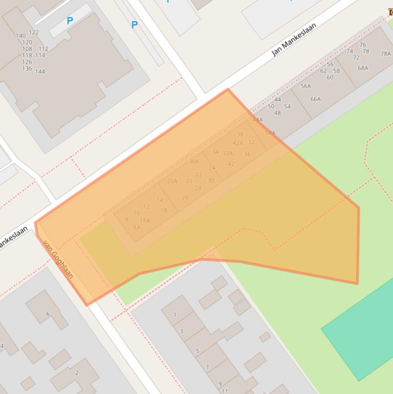 Kaart van postcodegebied 8442HP.