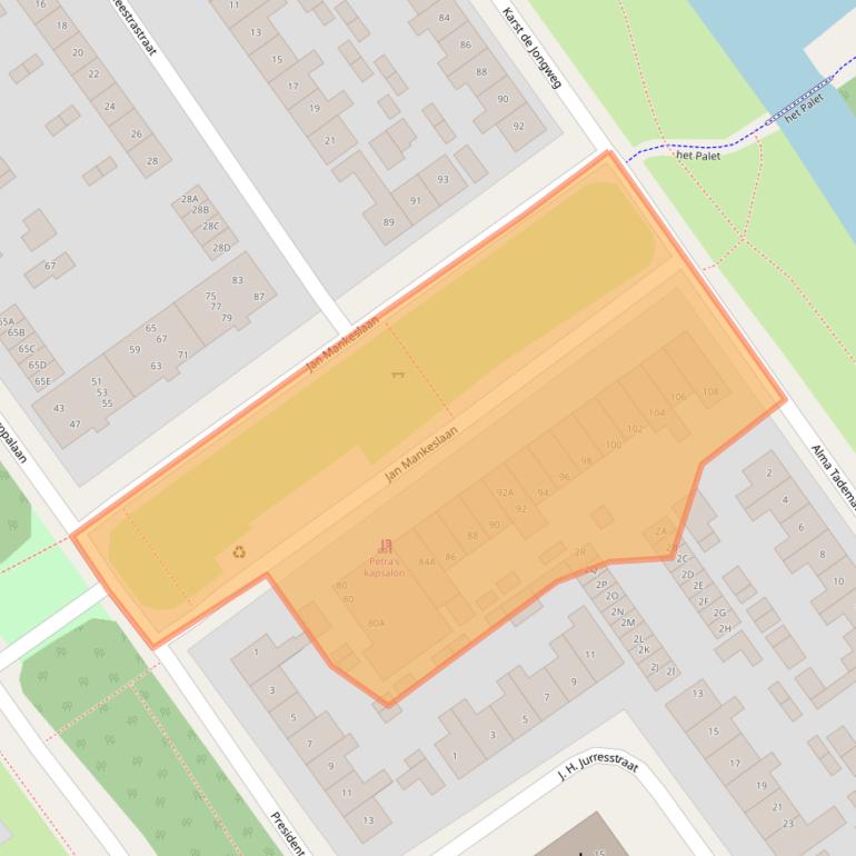 Kaart van postcodegebied 8442HS.