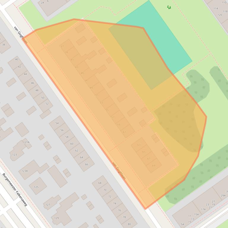 Kaart van postcodegebied 8442HV.