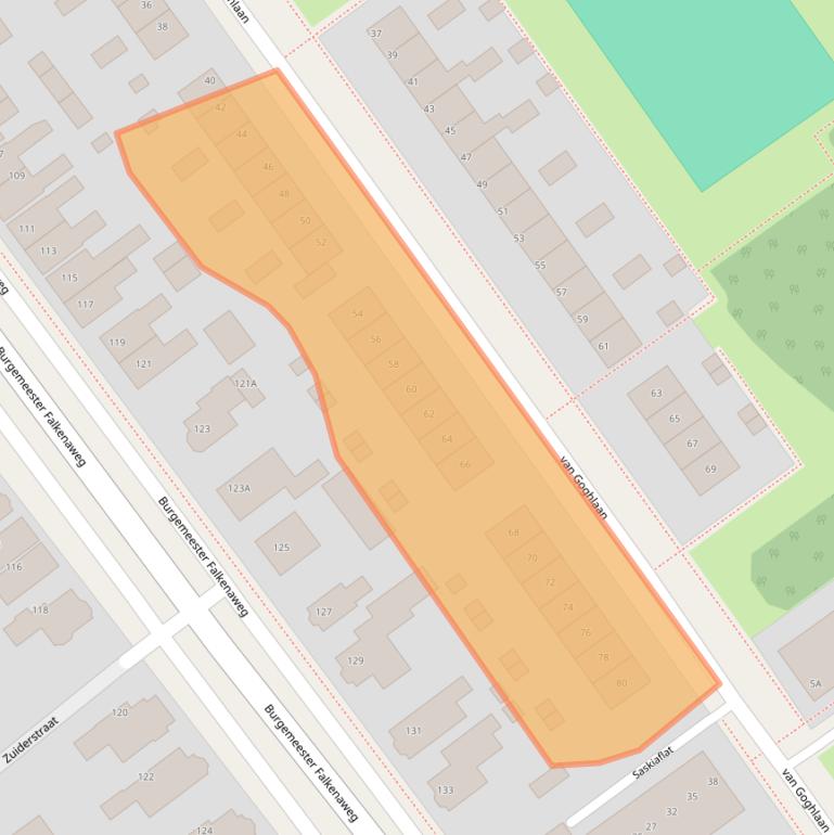 Kaart van postcodegebied 8442HX.