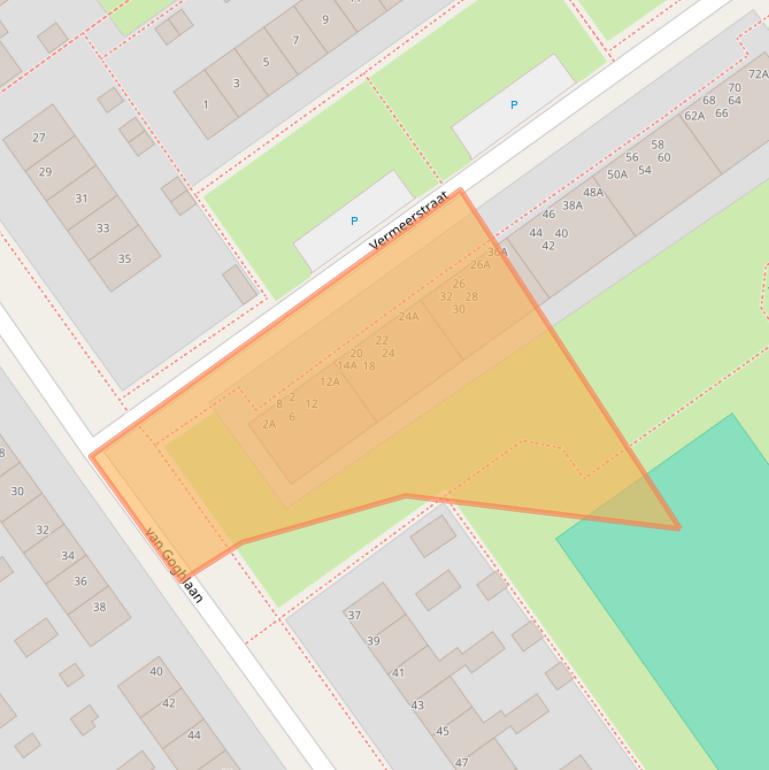 Kaart van postcodegebied 8442JA.