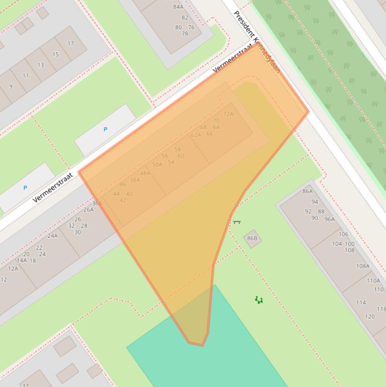 Kaart van postcodegebied 8442JB.