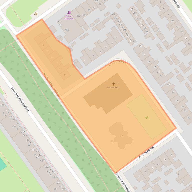 Kaart van postcodegebied 8442JE.