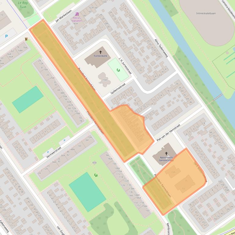 Kaart van postcodegebied 8442JG.