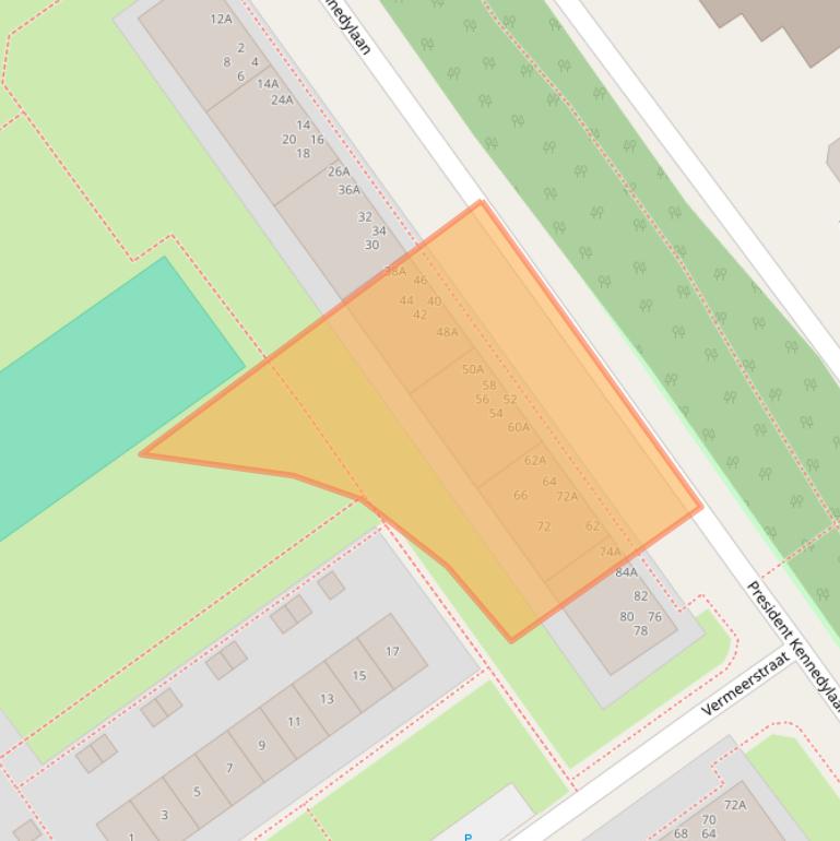 Kaart van postcodegebied 8442JK.