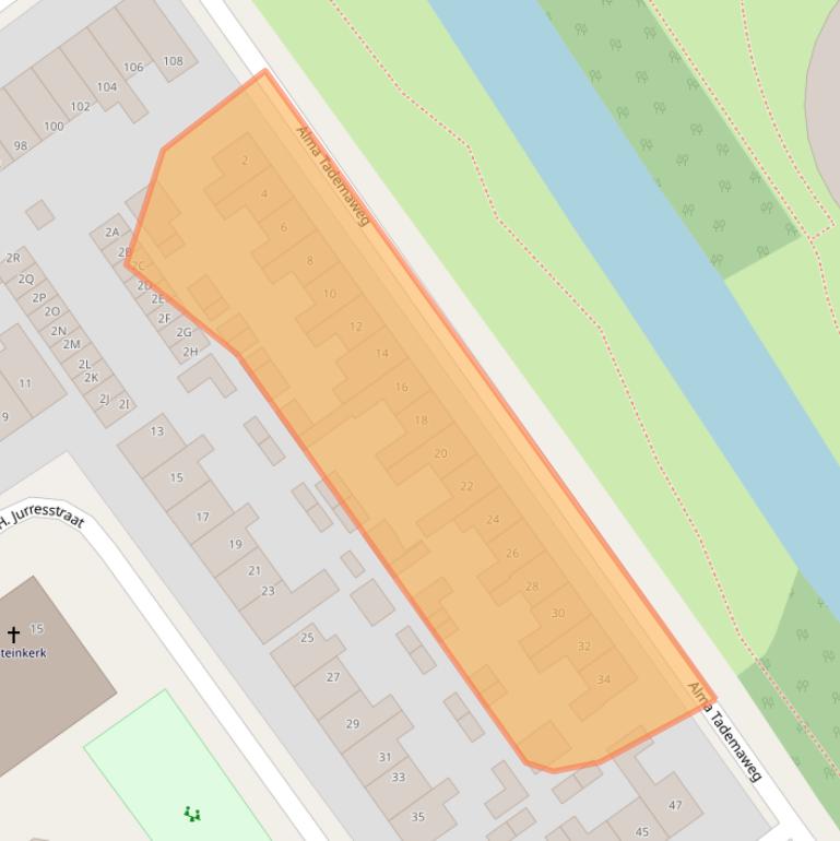 Kaart van postcodegebied 8442JW.