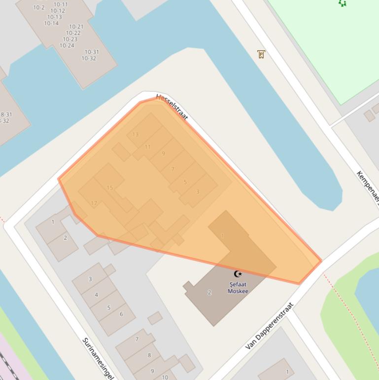 Kaart van postcodegebied 8442KA.