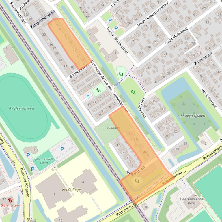 Kaart van postcodegebied 8442KL.