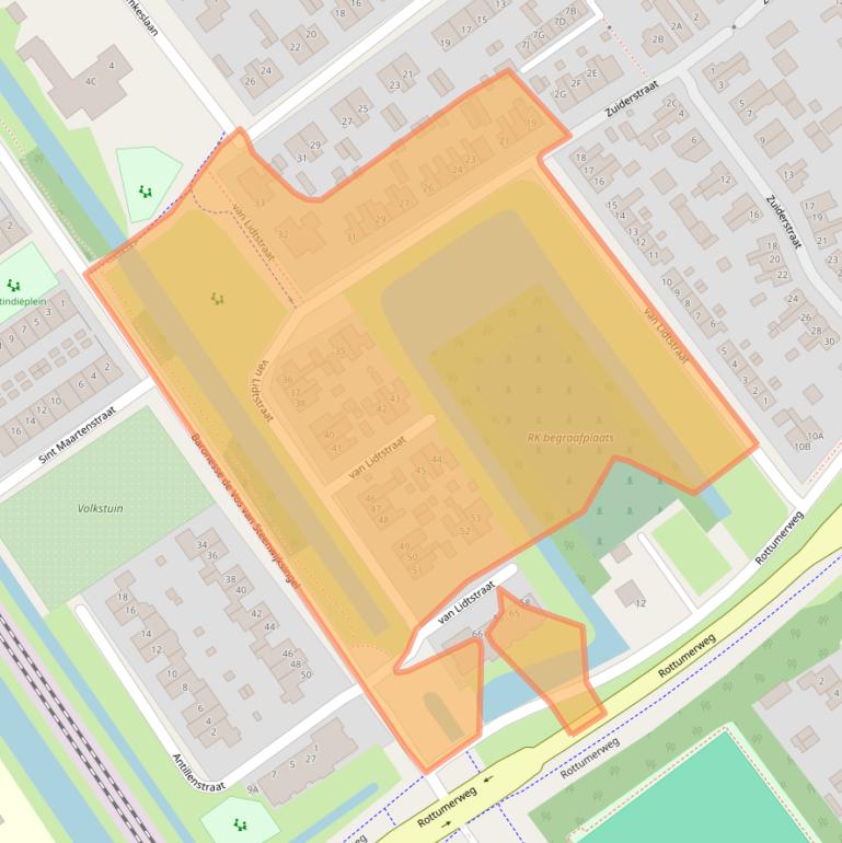 Kaart van postcodegebied 8442KT.