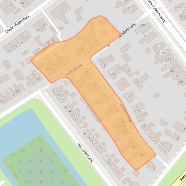 Kaart van postcodegebied 8442KW.