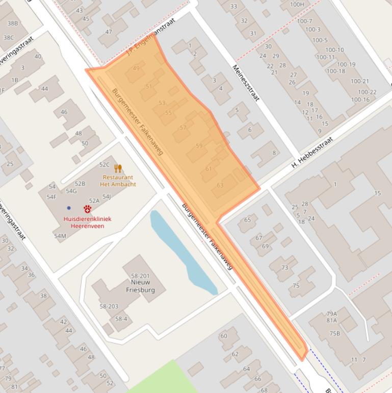 Kaart van postcodegebied 8442KZ.