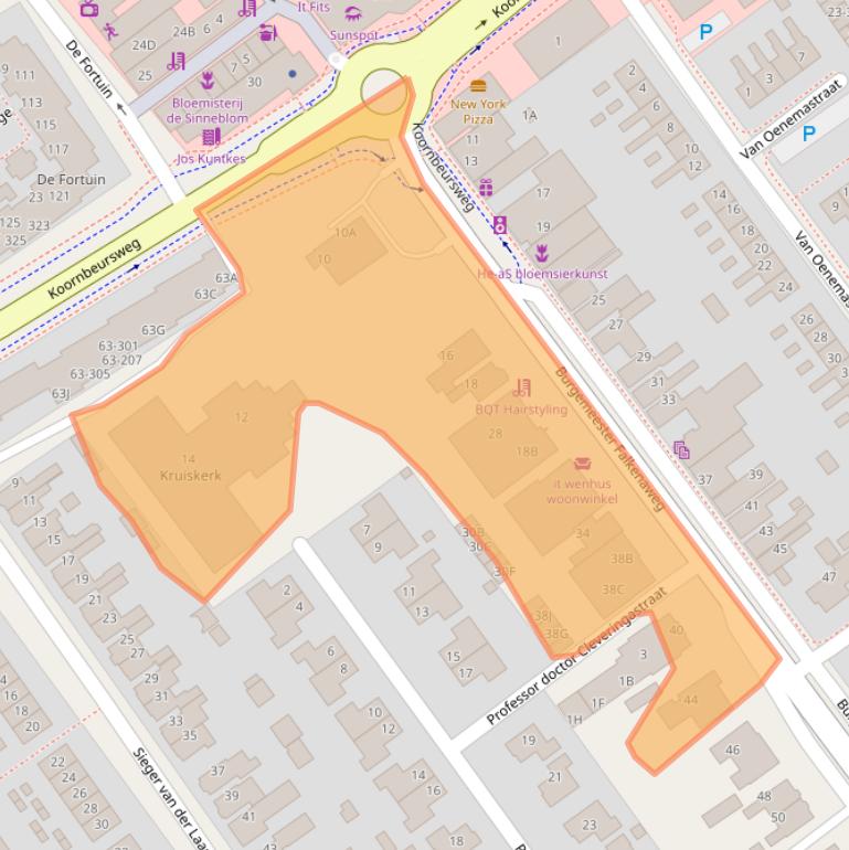 Kaart van postcodegebied 8442LD.