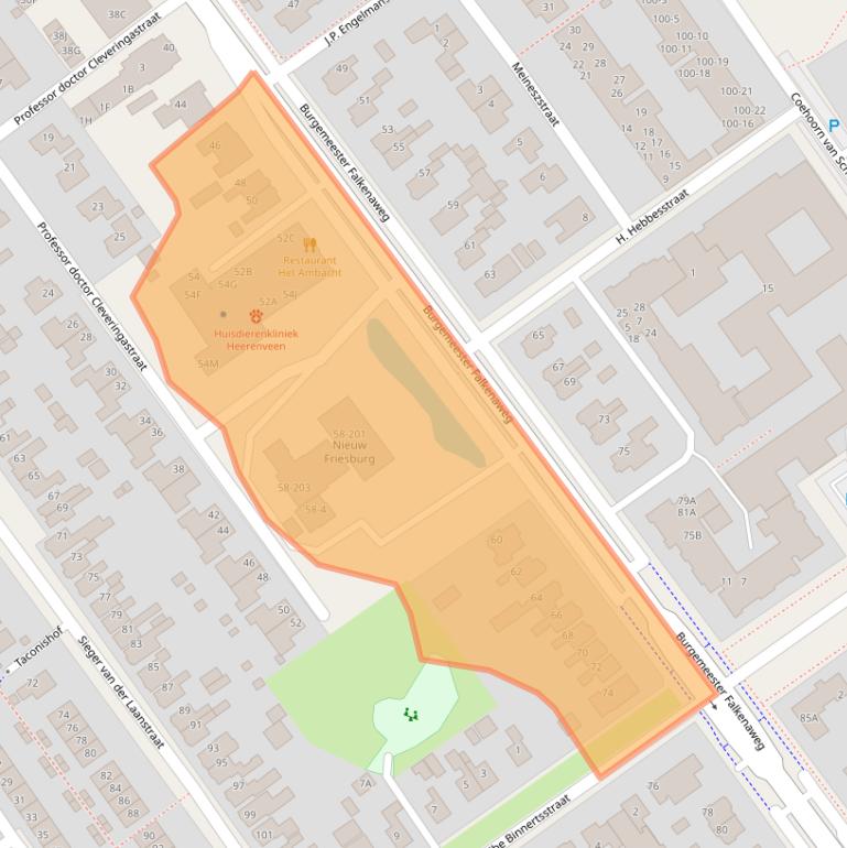 Kaart van postcodegebied 8442LE.