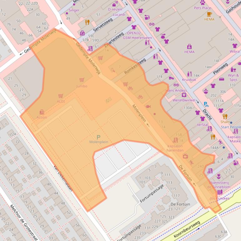 Kaart van postcodegebied 8442LM.