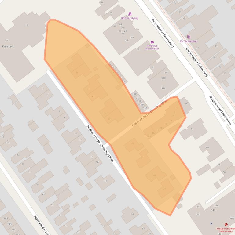 Kaart van postcodegebied 8442LN.