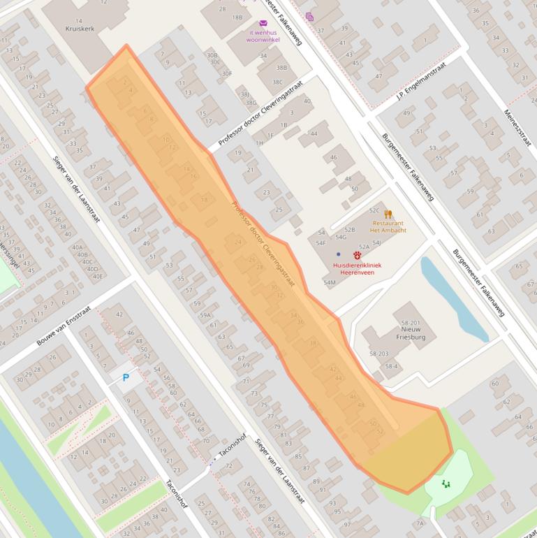 Kaart van postcodegebied 8442LP.