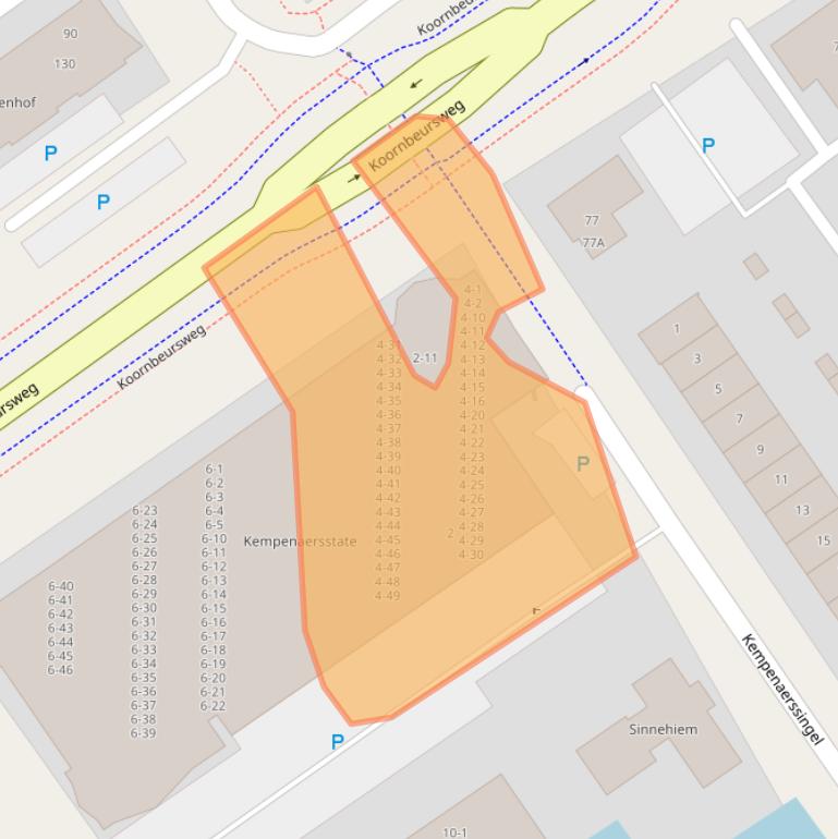 Kaart van postcodegebied 8442LX.
