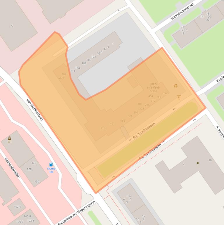 Kaart van postcodegebied 8442PK.