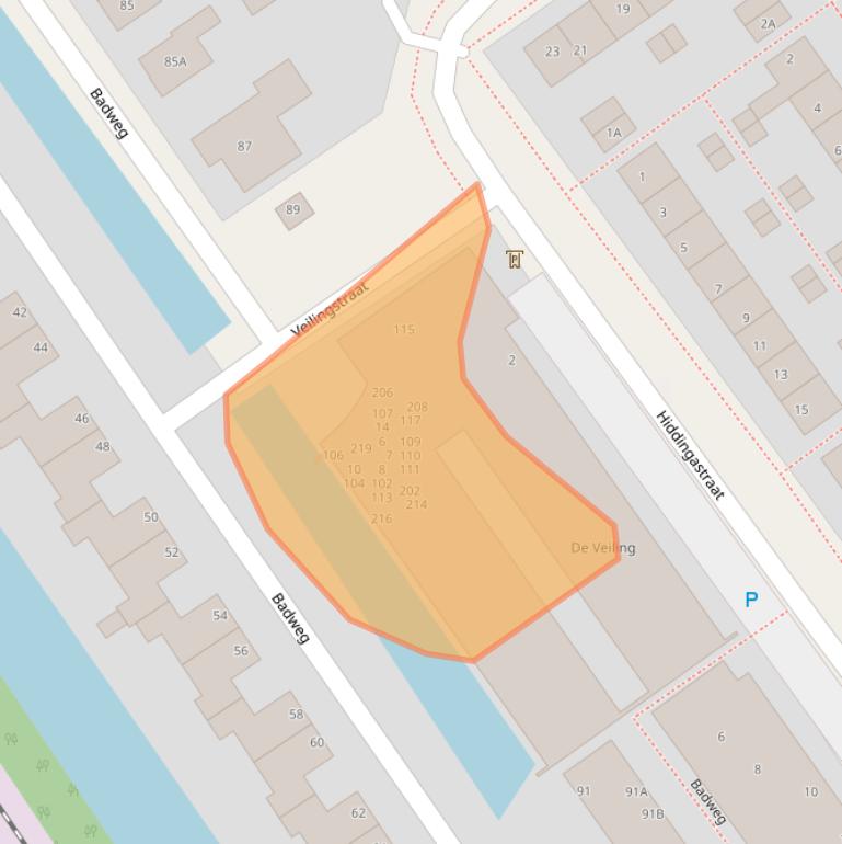 Kaart van postcodegebied 8442PZ.