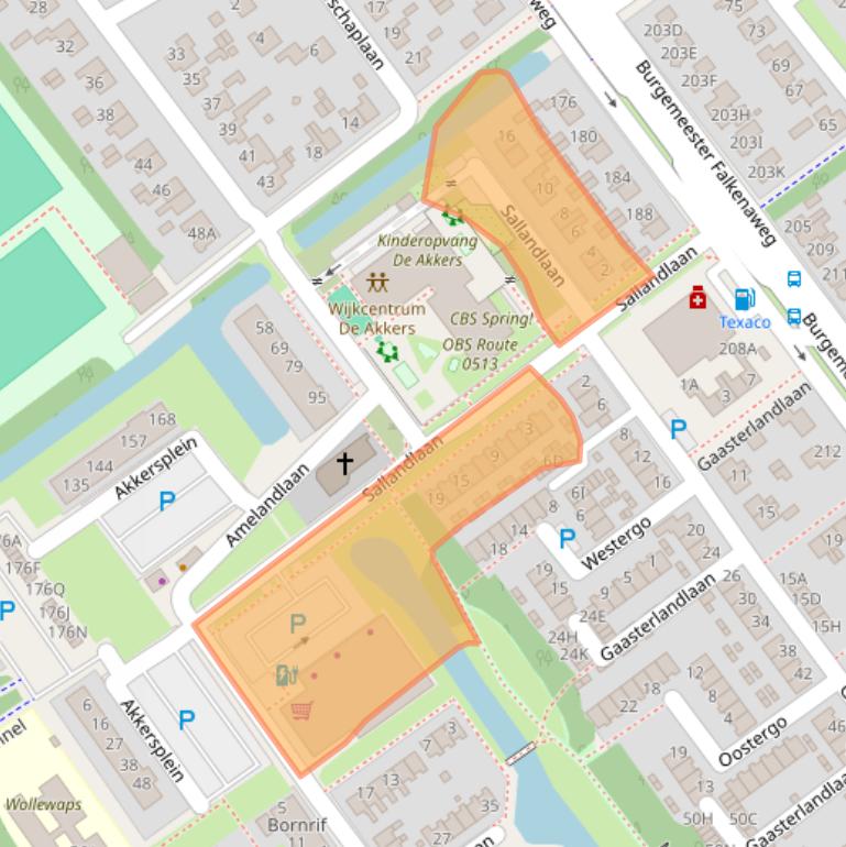 Kaart van postcodegebied 8443BC.