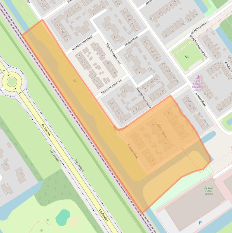 Kaart van postcodegebied 8443BJ.