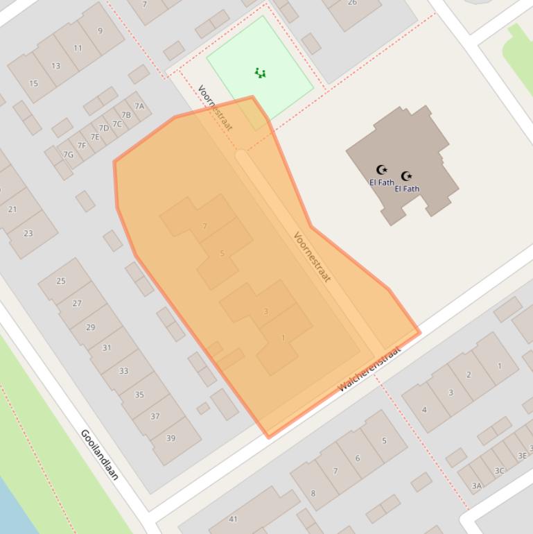 Kaart van postcodegebied 8443BN.