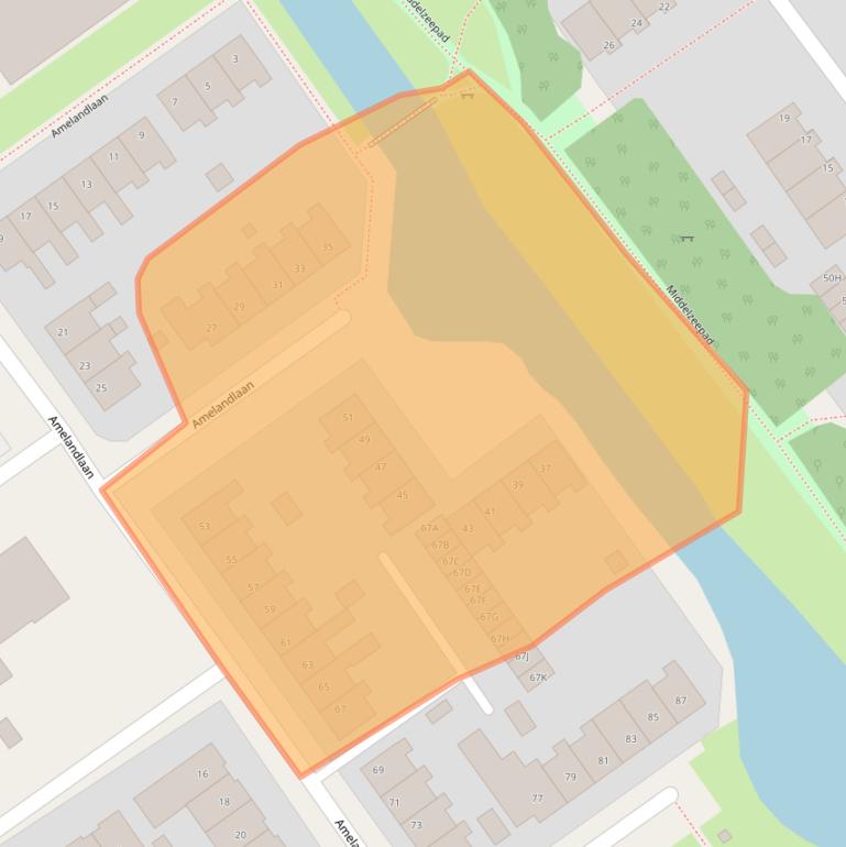 Kaart van postcodegebied 8443BV.