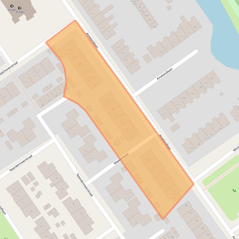 Kaart van postcodegebied 8443CD.