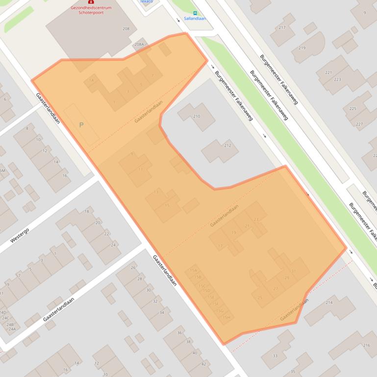 Kaart van postcodegebied 8443CH.