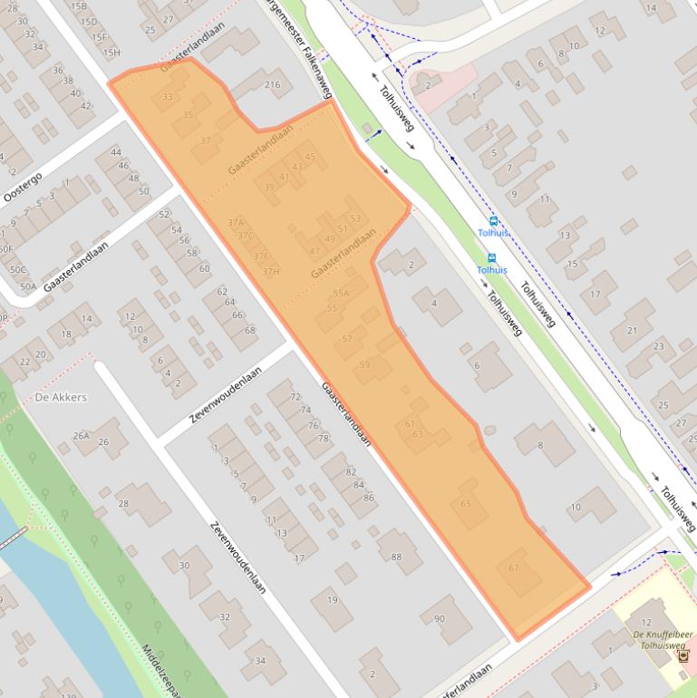 Kaart van postcodegebied 8443CJ.