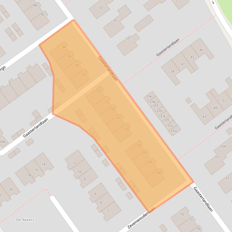 Kaart van postcodegebied 8443CM.