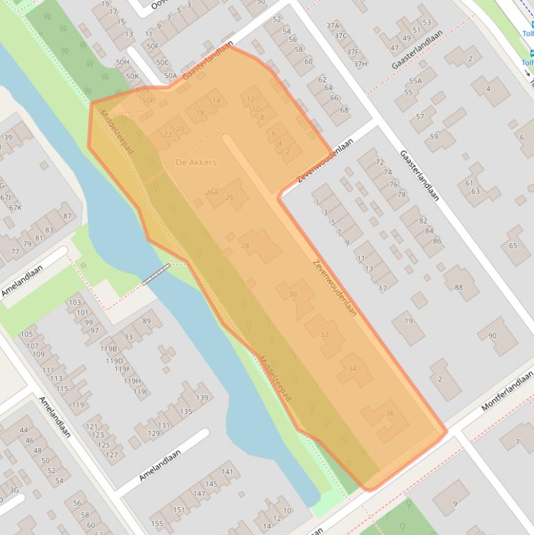 Kaart van postcodegebied 8443CV.