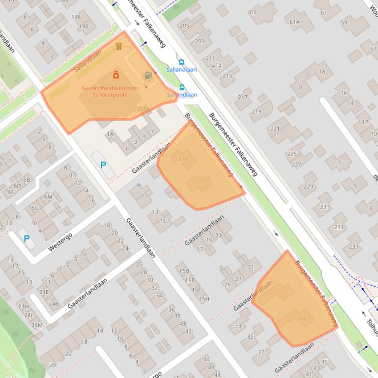 Kaart van postcodegebied 8443DH.